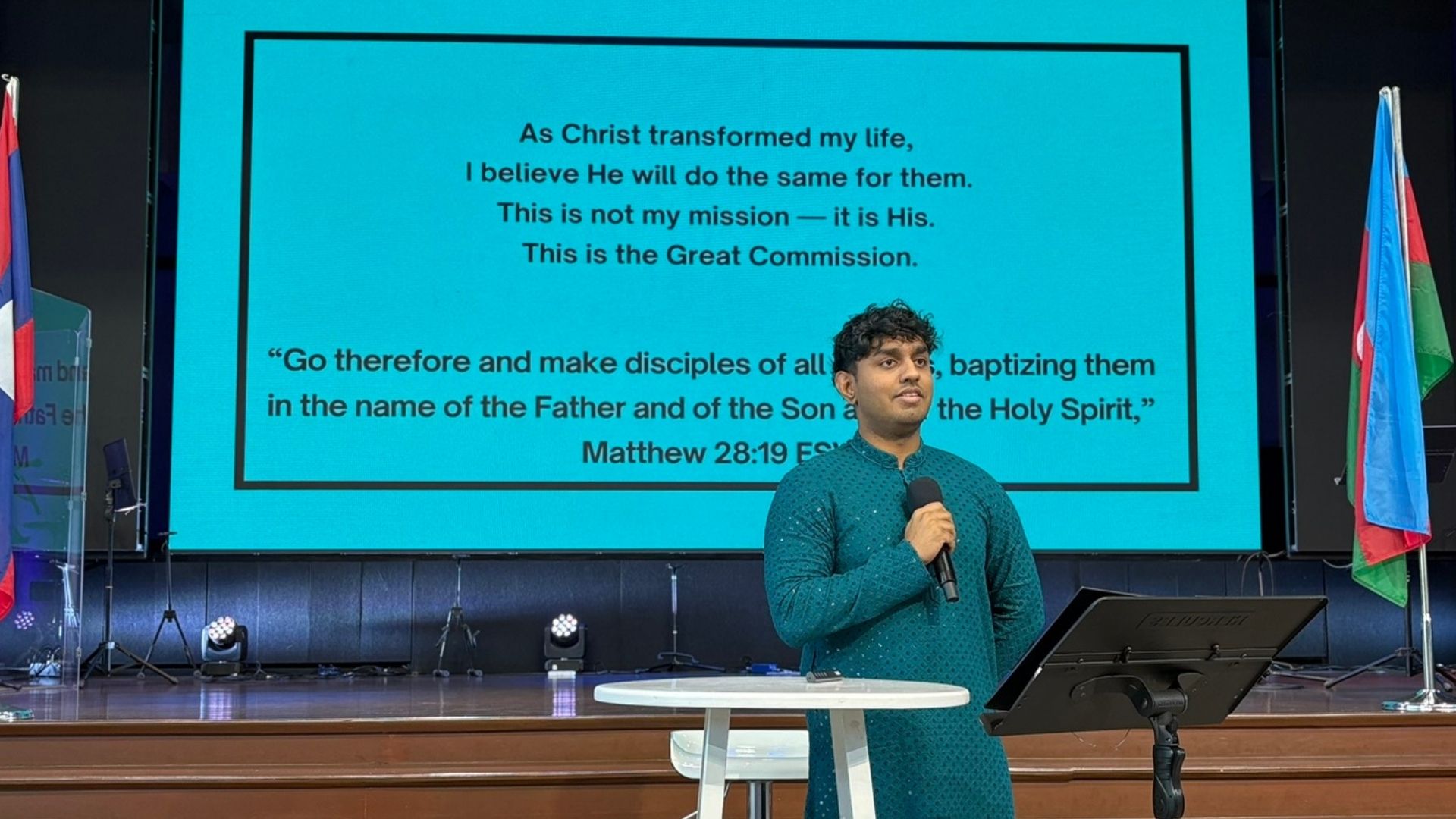 Ryhal speaking about the Great Commission